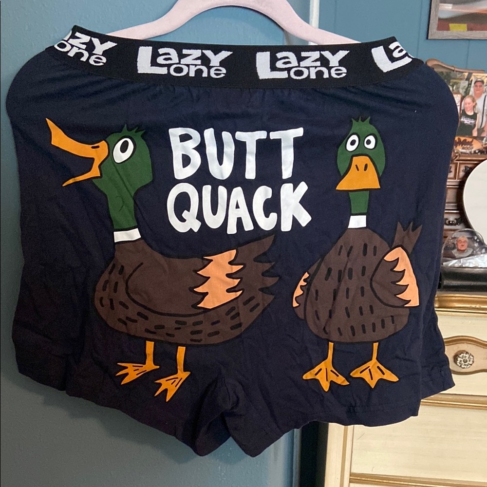 Lazy One Kids' Black Duck Print Shorts